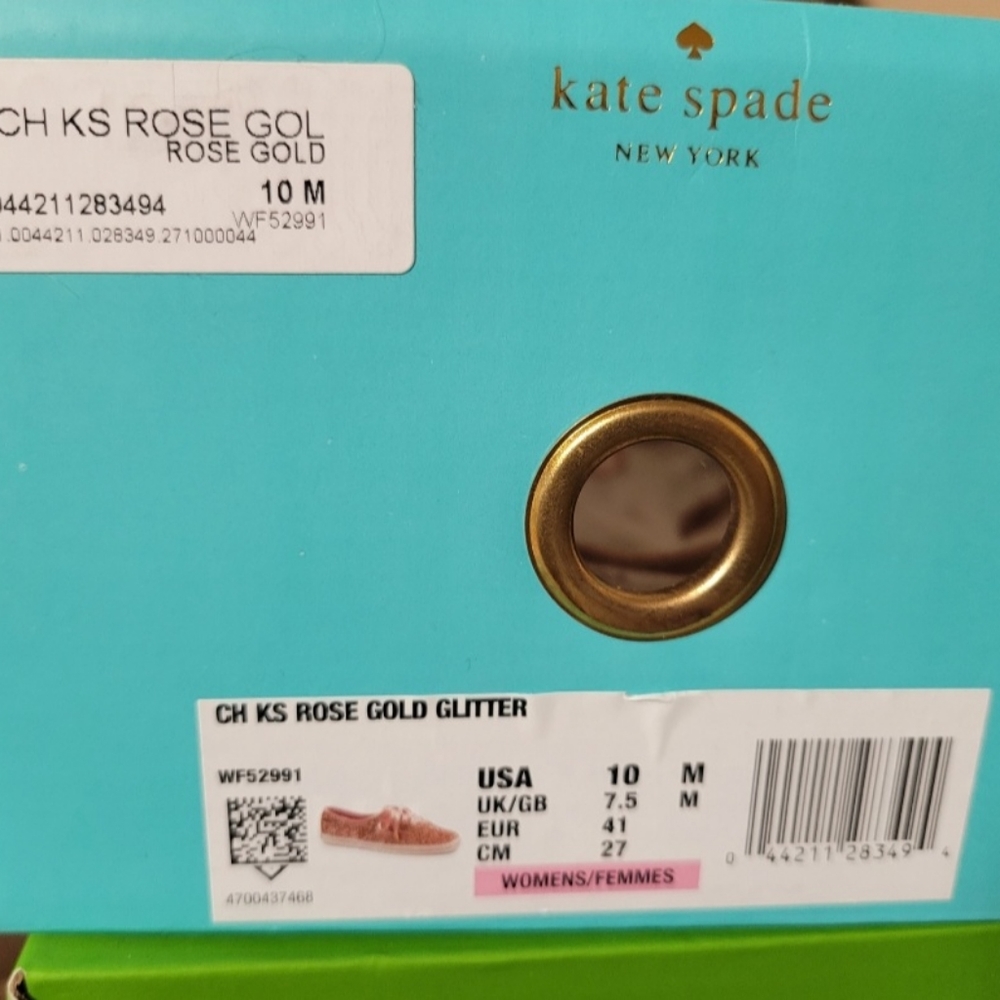 Kate spade rose gold glitter shoe